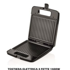 Tostiera Elettrica 4 Fette 1400W