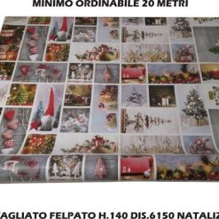 Tovagliato Felpato H.140 Dis.6150 Natalizio