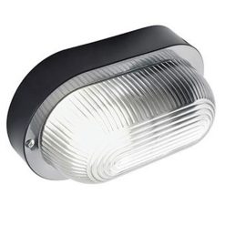 SOVIL Plafoniera Applique Lampada in Resina 20,5×9,2×12h cm Colore Nero 40W