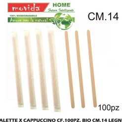 Palette X Cappuccino Cf.100Pz. Bio Cm.14 Legno Imbustate