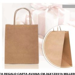 Busta Regalo Carta Avana Cm.32X12X41H Millerighe
