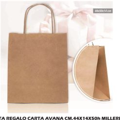 Busta Regalo Carta Avana Cm.44X14X50H Millerighe