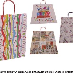 Busta Carta Regalo Cm.26X12X35H Ass. Generico 1