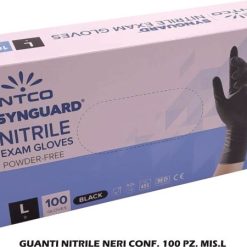Guanti Nitrile Neri Conf. 100 Pz. Mis.L