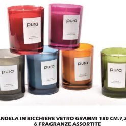 Candela Profumata Vetro Cm.7,2X8,8H Gr.180 6 Fragranze