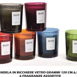 Candela Profumata Vetro Cm.6,8X8H Gr.120 6 Fragranze