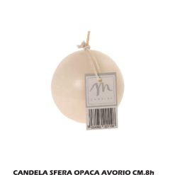 Candela Sfera Opaca Avorio Cm.8