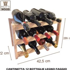 Cantinetta 12 Bottiglie Legno Faggio
