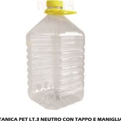 Tanica Pet Lt.3 Neutro Con Tappo E Maniglia