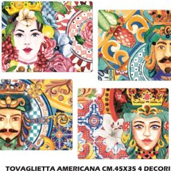 Tovaglietta Americana Cm.45X35 4 Ass.