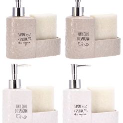 Dispenser Sapone Liquido Portaspugna Cm.15X6,5X18H 2 Dec. 2
