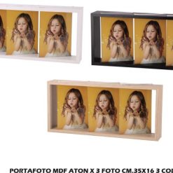 Portafoto Mdf Aton X 3 Foto Cm.35X16 3 Colori
