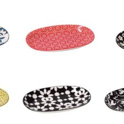 Piattino Ceramica Avy Cm.24X16X3H 6 Decori