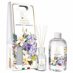 Diffusore Fragranze+Bast. Ml.125+Ricarica Ml.250 Violetta/Va