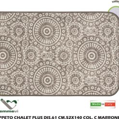 Tappeto Chalet Plus Dis.61 Cm.52X140 C Marrone