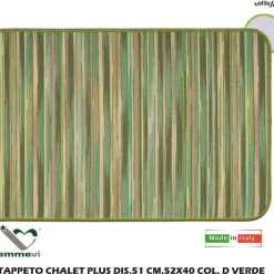 Tappeto Chalet Plus Dis.51 Cm.52X40 D Verde