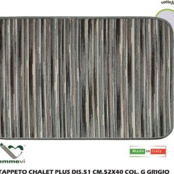 Tappeto Chalet Plus Dis.51 Cm.52X40 G Grigio