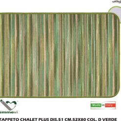 Tappeto Chalet Plus Dis.51 Cm.52X80 D Verde