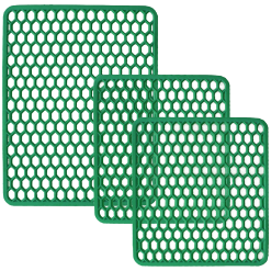 Set Tappetini per Lavello in Gomma Acqua Marina 1 Scolapiatti  2 Fondo Lavello Antimuffa Resistente Made in Italy