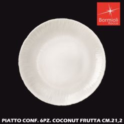 Piatto Conf. 6Pz. Coconut Frutta Cm.21,2
