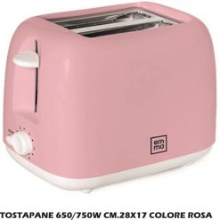 Tostapane 650W Cm.28X17 Rosa