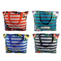 Borsa Mare St Fantasie Righe E Fiori