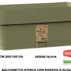 BALCONETTA ETHICA CM.30X13X12h VERDE OLIVA
