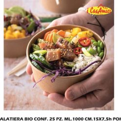 Insalatiera Bio Conf. 25 Pz. Ml.1000 Cm.15X7,5H Poket