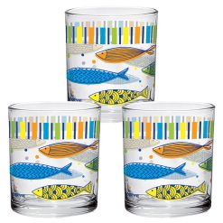 Bicchiere Acqua Cf.3Pz. Cc.220 Dec.Le Poisson