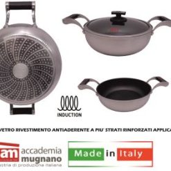 Tegame Chef Cm.32 2 Man. Cop. Vetro X Induzione