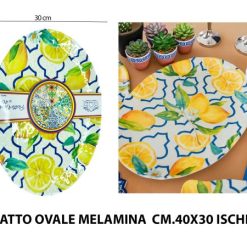Piatto Ovale Melamina Cm.40X30 Ischia