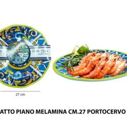 Piatto Piano Melamina Cm.27 Portocervo
