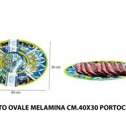 Piatto Ovale Melamina Cm.40X30 Portocervo