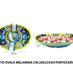 Piatto Ovale Melamina Cm.28X23X5H Portocervo