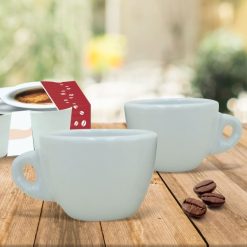 Tazzine Caffe' Conf. 6 Pz. S/Piatt. Bianca Bassa