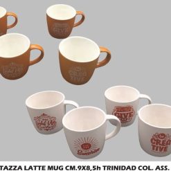 Tazza Latte Mug Cm.9X8,5H Trinidad Col. Ass.