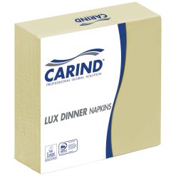 Tovaglioli Fazzoletti di Carta 3 Veli 40x40cm Lux Dinner 40 Pezzi in Cellulosa Eleganti Grandi Piega 1/4 Crema