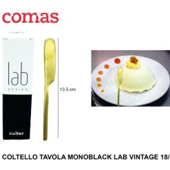 Coltello Da Tavola Monoblock Lab Vintage Oro 18/10