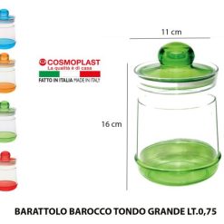 Barattolo Barocco Tondo Medio 0,75 Lt.