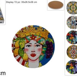 Sottobicchiere Tondo Base Sughero Cm.11 Ass.