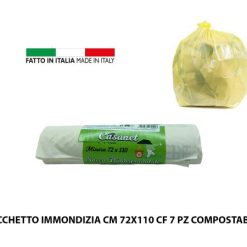 Sacchetto Immond. Cm.72X110 Cf.7 Pz. Compostabile