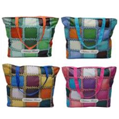 Borsa Mare Quadri Effetto Pelle