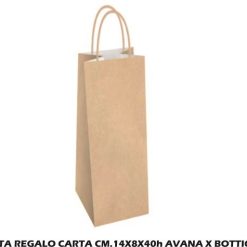 Busta Regalo Carta Cm.14X8X40H Avana X Bottiglia
