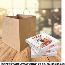 Busta Shoppers Take Away Conf. 25 Pz. Cm.35X35X40H Gr.120
