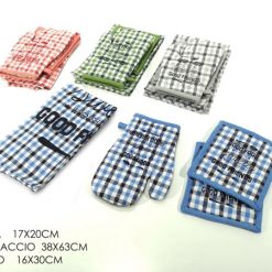 Guantone + 2 Presine + Strofinaccio Set 4 Pz.