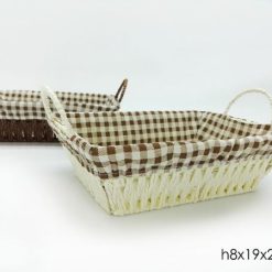 Cestino Portapane Foderato Cm.26X19X8H 2 Ass.