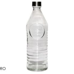 Bottiglia Vetro Lt.1 Con Tappo Cromato