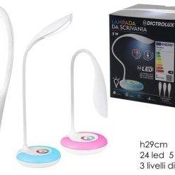 Lampada Da Scrivania 24 Led Touch Cm.29H Bianca