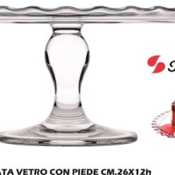 Alzata Vetro Con Piede Cm.26X12H