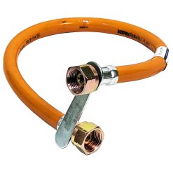 Sicignano | Tubo Flessibile GPL, Arancione, F/F, Class 2 - Gas Propano Butano Liquido - Raccordo per Tubo Flessibile Conforme a EN16436-1 - con Chiavetta, 20x14 mm, Pressione Massima 10 Bar (60 cm)
